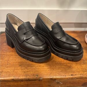 Freda Salvador Black Platform Loafers